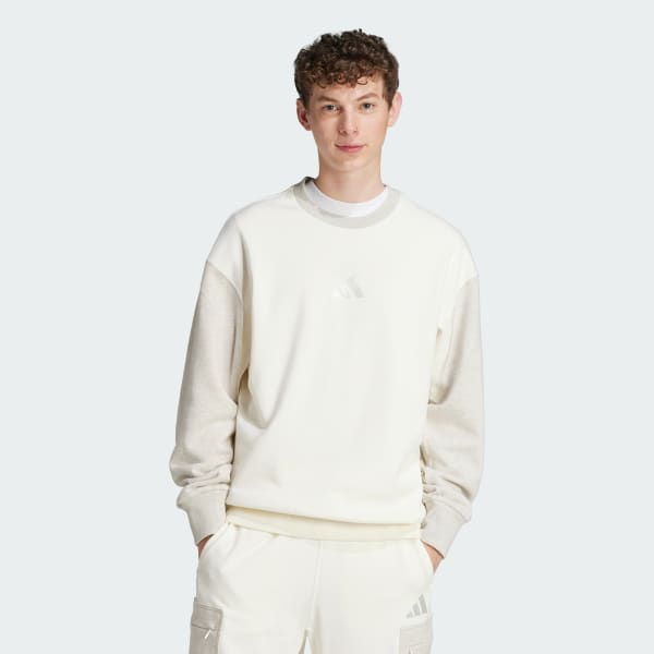 Branco All SZN French Terry Colorblock Crew Sweatshirt