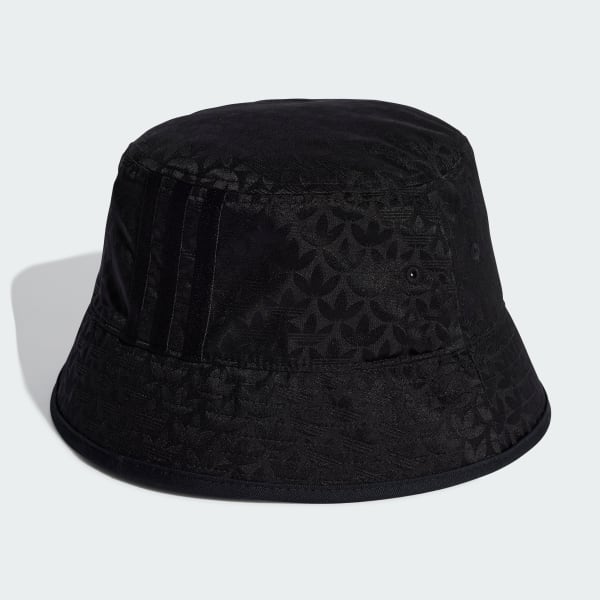 Black Trefoil Monogram Jacquard Bucket Hat