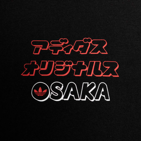 ブラック OSKカタカナ グラフィックTシャツ (半袖)