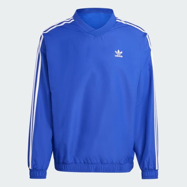 ブルー アディカラー ウーブンクルーネック ウインドブレーカー