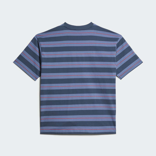 adidas Yarn Dyed Tee Gender Neutral Blue adidas New Zealand