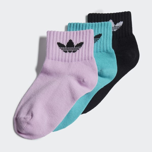 adidas Mid-Ankle Socks 3 Pairs - Purple | Kids' Lifestyle | adidas US