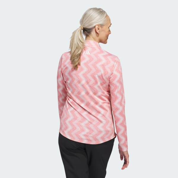 Red Women's Ultimate365 Printed Quarter-Zip Mock