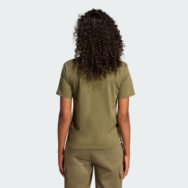 Verde T-shirt Essentials 3-Stripes Cotton