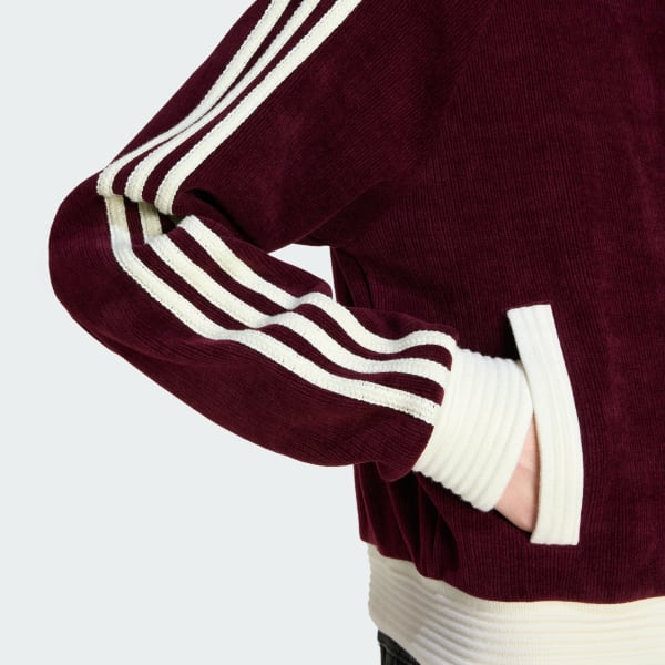 ADIDAS ORIGINALS VELOUR KNIT TRAININGSJACK Bordeaux adidas