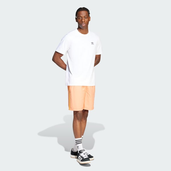 Orange Adicolor 3-Stripes 8-Inch Swim Shorts