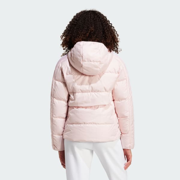 Rose Doudoune à capuche semi-épaisse Essentials 3-Stripes