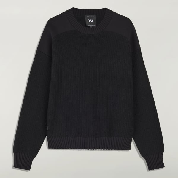 adidas Y-3 UT Knit Crew Sweater - Black | Free Shipping with