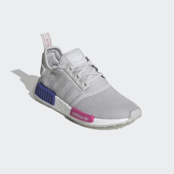 gray and pink adidas shoes