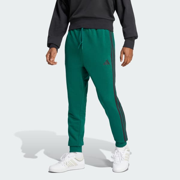 adidas Essentials 3-Streifen French Terry Hose Grün adidas