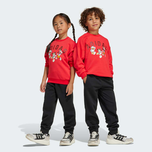 Rojo Conjunto  y pants adidas x Disney Mickey Mouse (Niños)