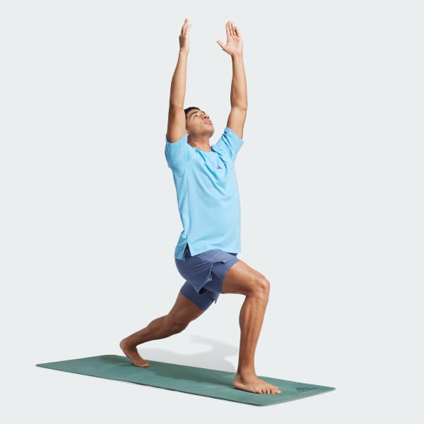 Azul Polera de Entrenamiento Yoga