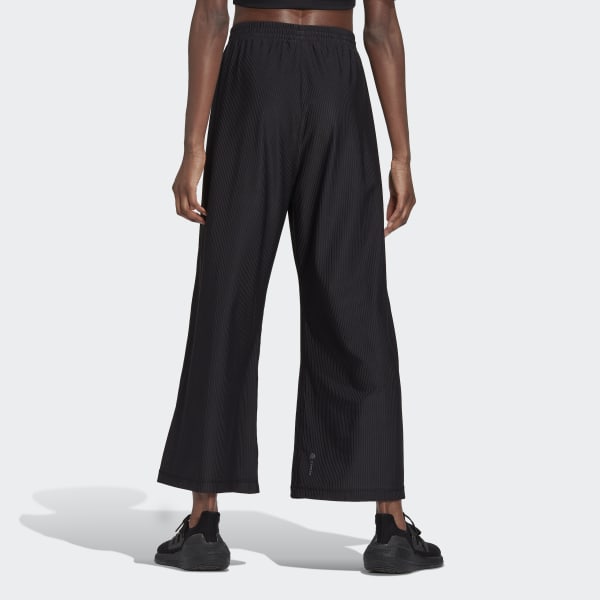 Black AEROREADY Studio Wide Leg 7/8 Pants