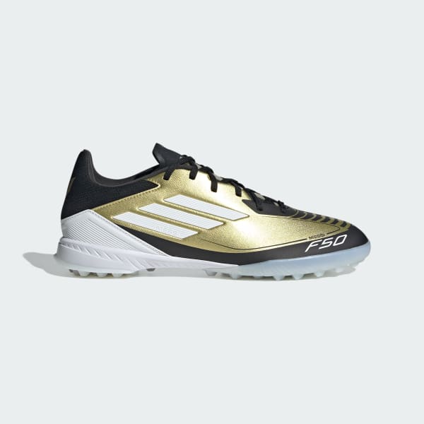 adidas Botines Messi F50 League Pasto Sintético Dorado adidas