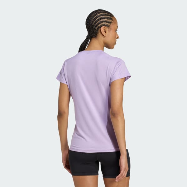 Purpura Polo Minimalista AEROREADY Train Essentials Cuello en V