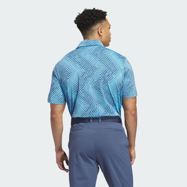 Blue Ultimate365 Allover Print Polo Shirt