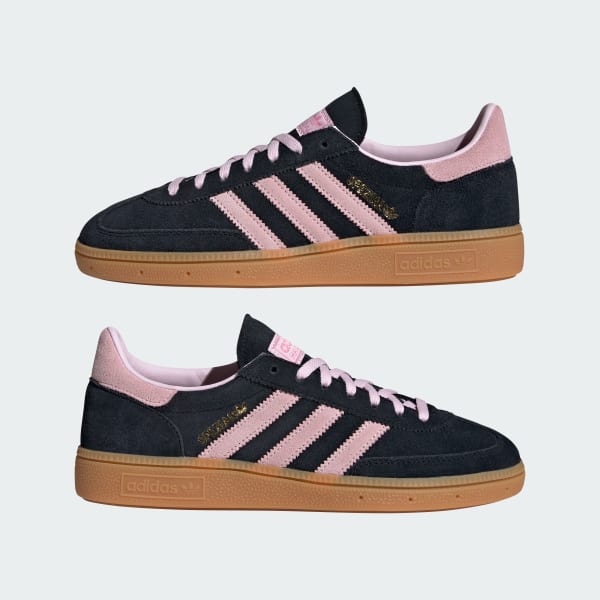 Adidas black with pink stripes sales
