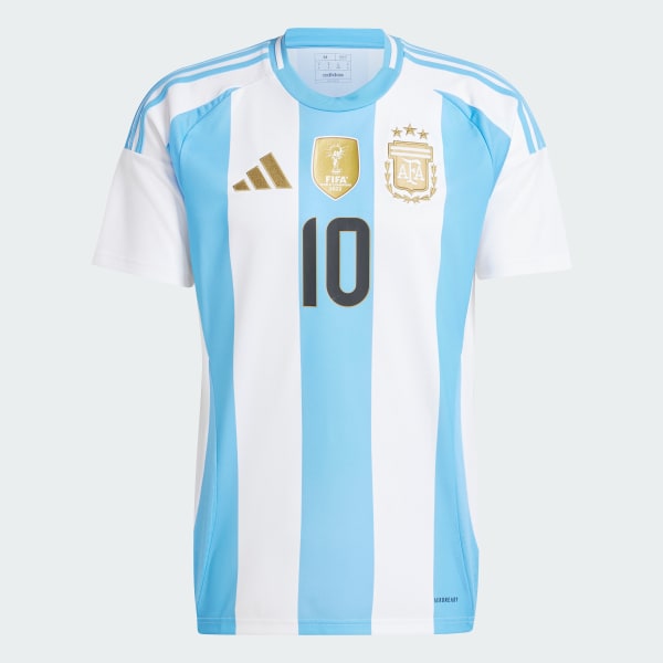 White Argentina 24 Messi Home Jersey