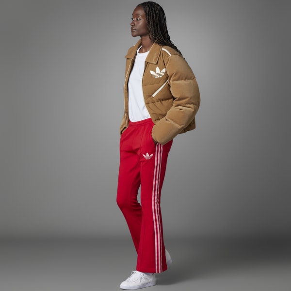 adidas Adicolor 70s Velvet Puffer Jacket Brown adidas Australia