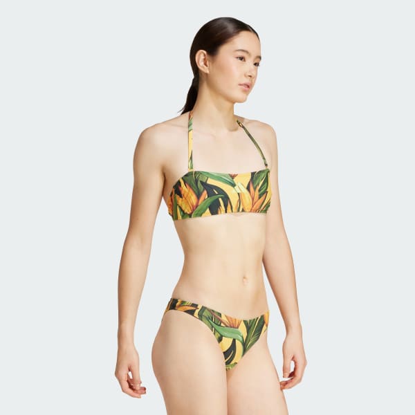 Yellow adidas x FARM Neckholder Bikini Set