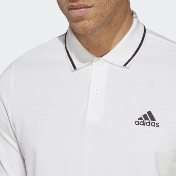 Adidas white polo shirt top