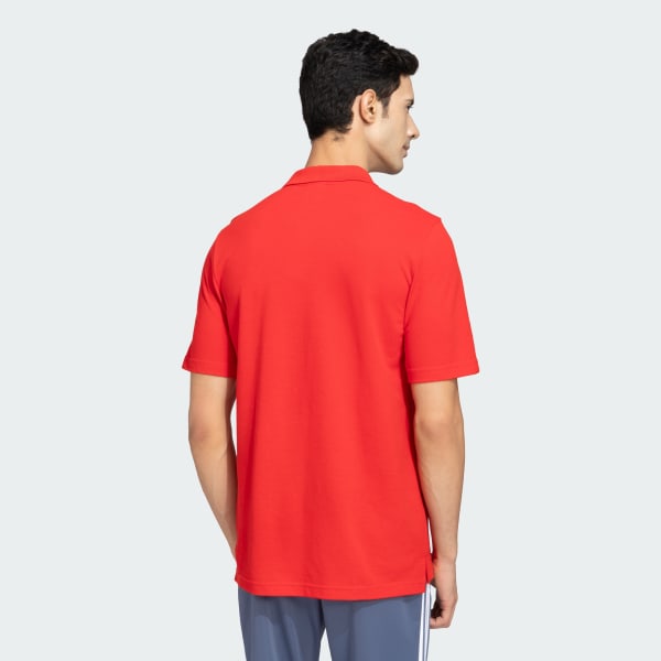 Red Cttn Poly Polo
