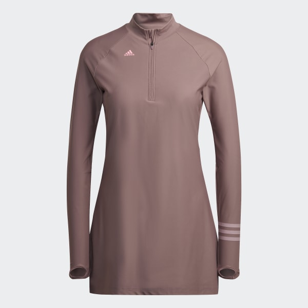 Fioletowy 3-Stripes Long Sleeve Swim Top AT067