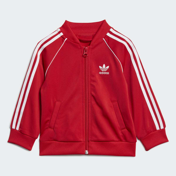 infant red adidas tracksuit