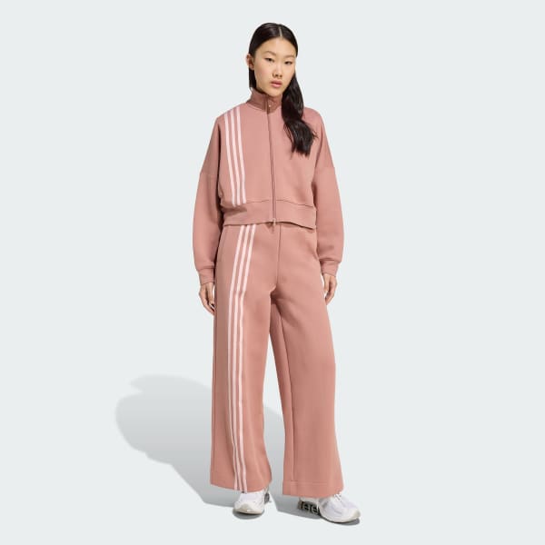 Pink Off Placed 3-Stripes Zip Up