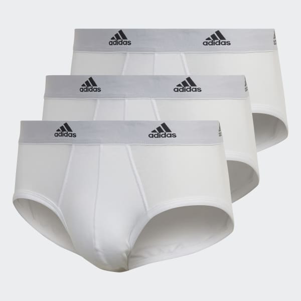 Λευκό Comfort Flex Cotton 3-Stripes Briefs