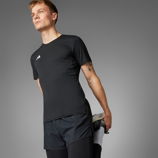 Black Adizero Essentials Running Tee