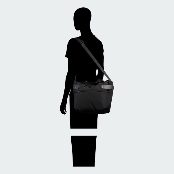adidas Originals puffer shopper tote bag in black