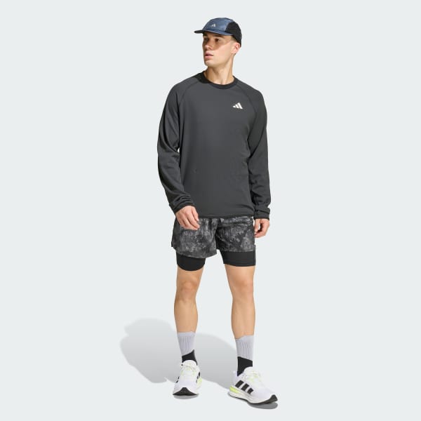 Black adi365 Fuzzy Knit Crew