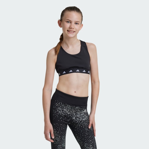 Black TECHFIT Power React Bra Kids