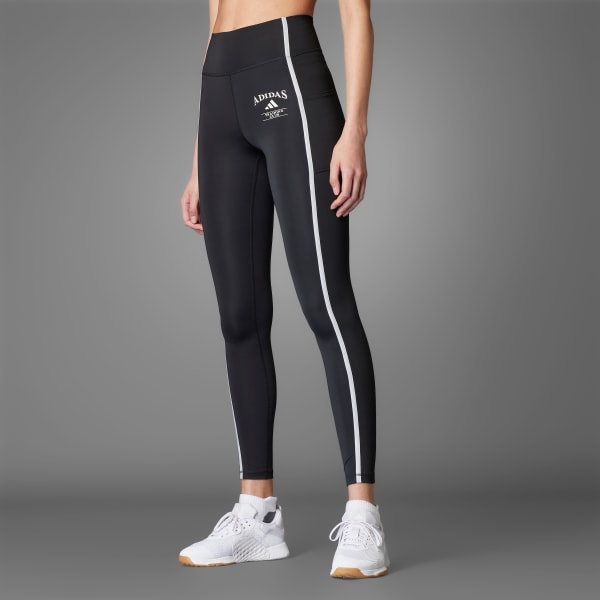 Schwarz Optime Heritage Full-Length Leggings