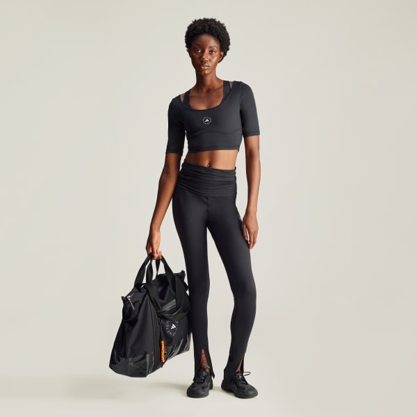 Top corto adidas nero on sale