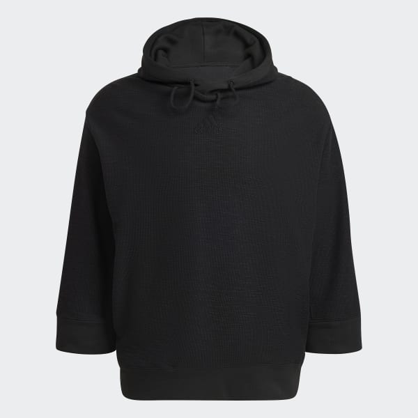 Svart Reversed French Terry Hettegenser (unisex) BU796