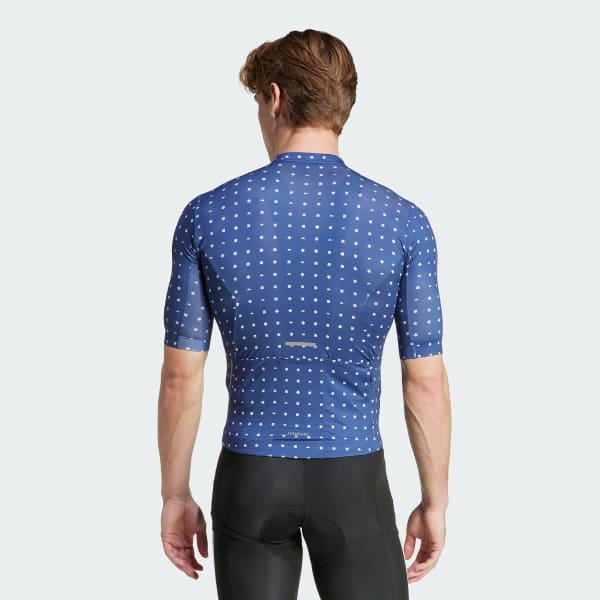 Blau Tempo 3-Streifen Sunshine Mosaic Radtrikot