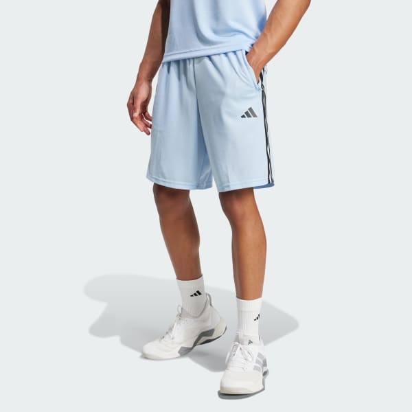 Shorts Treino Essentials Piquet 3-Stripes - Azul adidas | adidas