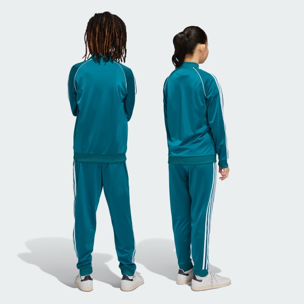 Teal adidas tracksuit cheap