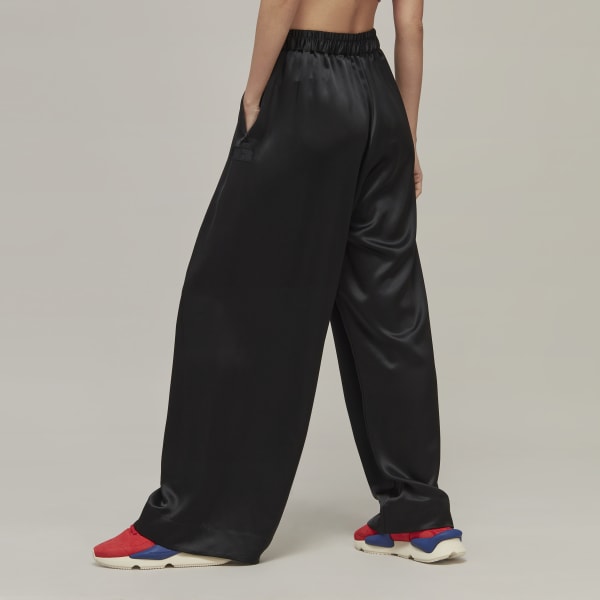 Noir Pantalon jambes larges Y-3 Tech Silk