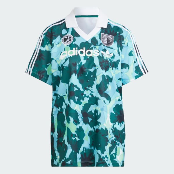 Green Allover Print Short Sleeve Jersey
