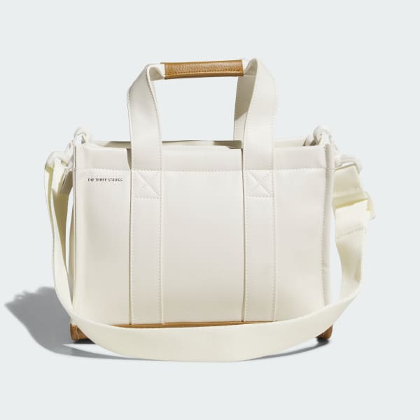 White PU 라운드 토트 백