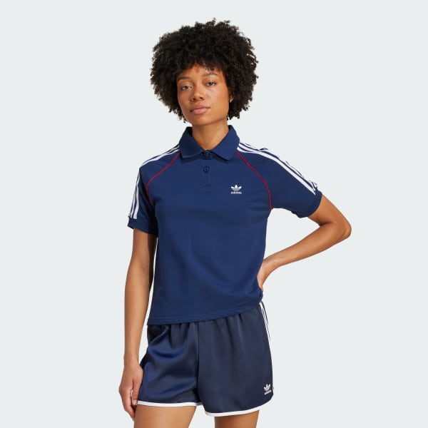 Blue SST Adicolor Short Sleeve Polo