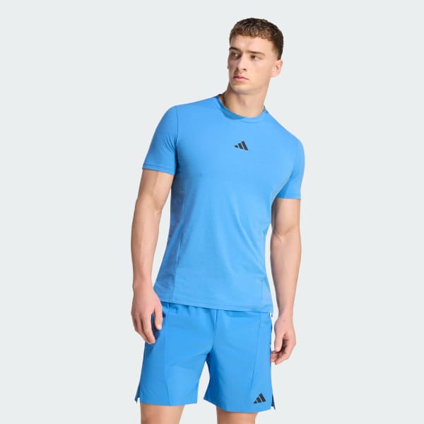 Azul Camiseta Designed for Training Workout