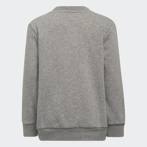 Gris Conjunto sudadera cuello redondo y pantalón Adicolor
