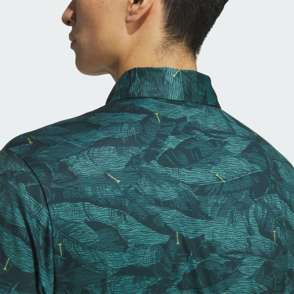 adidas Graphic Aop Short Sleeve Polo Shirts Green adidas