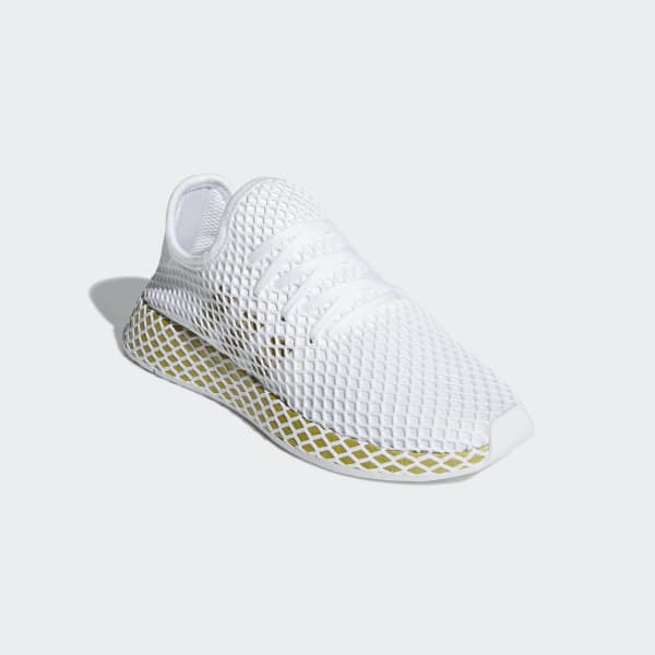 adidas deerupt white and gold