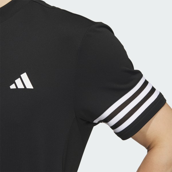 アディダス 【ゴルフ】3ストライプス メッシュベントモック - ブラック