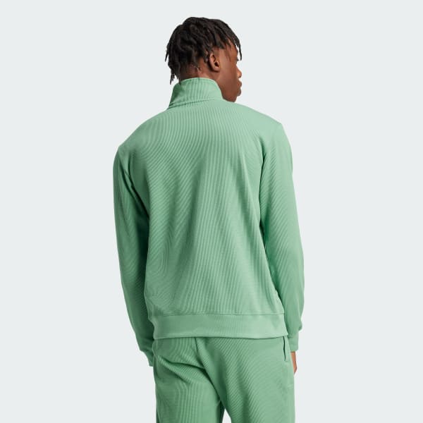 Green Trefoil Essentials Waffle 1/2 Zip Sweatshirt